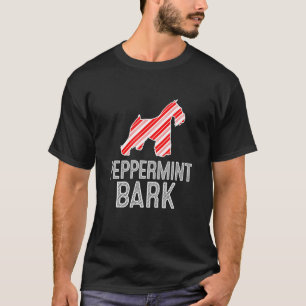 Camiseta Perro Navidades de la corteza Schnauzer Peppermint