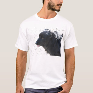 Camiseta perro negro brillante