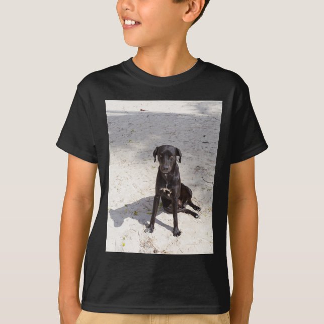 Camiseta Perro negro con ojo malvado (Anverso)