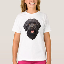 Camiseta Perro negro Labradoodle