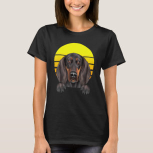 Camiseta Perro negro vintage y moreno
