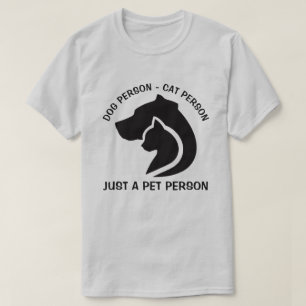 Camiseta Perro negro y blanco y gato