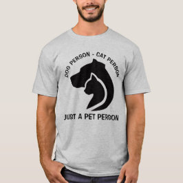 Camiseta Perro negro y blanco y gato