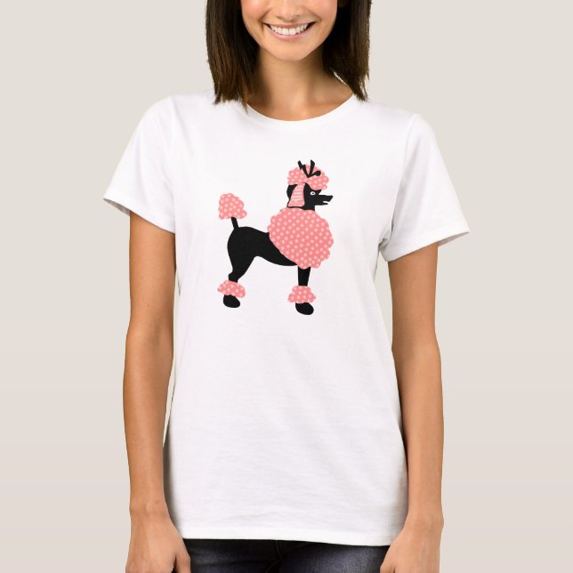 Camiseta Perro negro y rosado retro de caramelo 50 (Anverso)