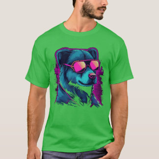 Camiseta Perro Neon Color chica