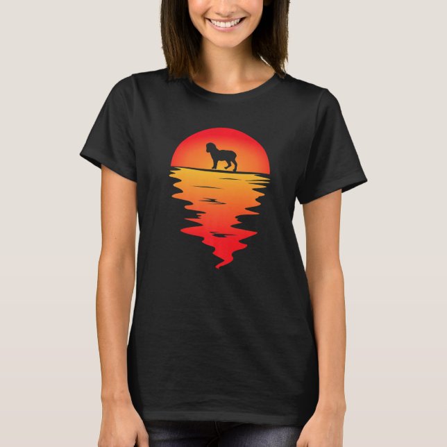 Camiseta Perro Norfolk Spaniel atardecer (Anverso)