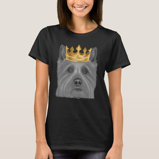 Camiseta Perro Norwich Terrier Con Corona (Anverso)