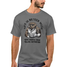 Perro NSDR, musculoso, tatuado, culturista
