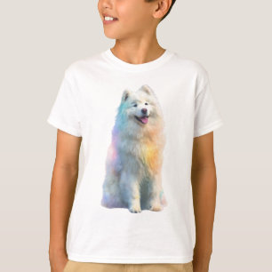 Camiseta Perro Nube Samoyedo Arcoíris Niños