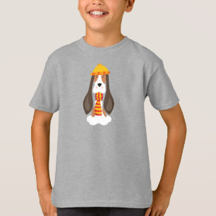 Camiseta Perro otoñal, perro torpe, abejorro, bufanda, Gorr
