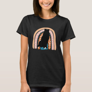 Camiseta Perro ovino americano con arcoiris estampado