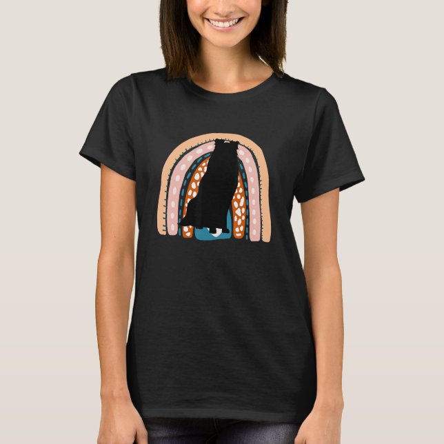 Camiseta Perro ovino americano con arcoiris estampado (Anverso)