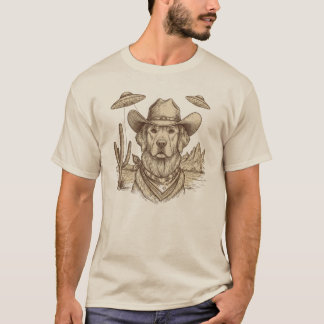 Camiseta Perro OVNI Alien Occidental Divertido