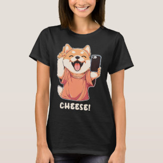 Camiseta Perro panomerano con un queso fotográfico