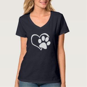 Camiseta Perro papá mamá cachorro amor Perros Paw Mujeres d