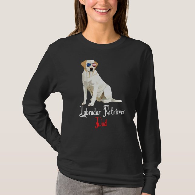 Camiseta Perro Papa Puppy Dad Labrador (Anverso)