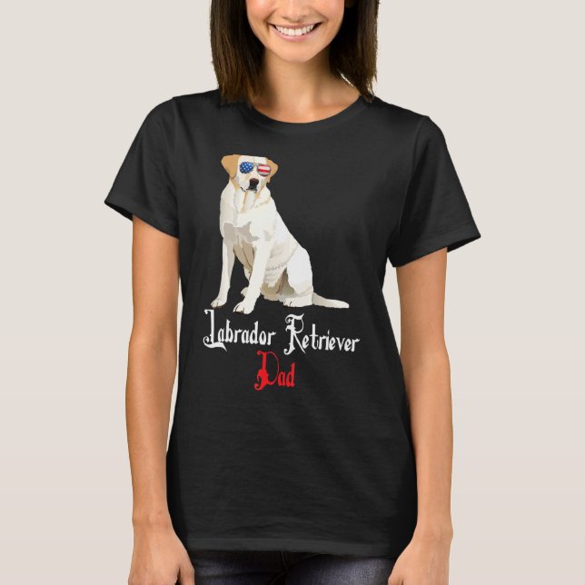 Camiseta Perro Papa Puppy Dad Labrador (Anverso)