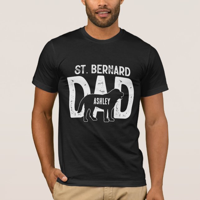 Camiseta Perro papá San Bernardo Papá cachorro (Anverso)