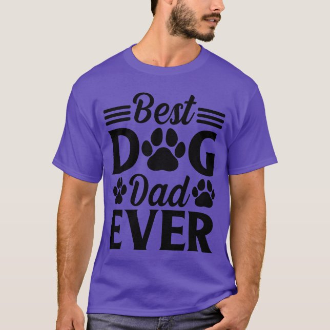 Camiseta Perro Papi Dueño de Perro Perro Amante Papi Mejor  (Anverso)