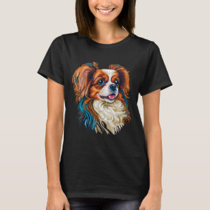 Camiseta Perro papilón lindo en juguete continental amante