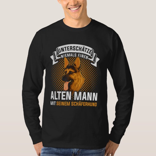 Camiseta Perro para hombres Pastor alemán (Anverso)