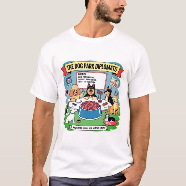 Camiseta Perro Park Diplomáticos Diplomáticos Humor Gracios (Anverso)