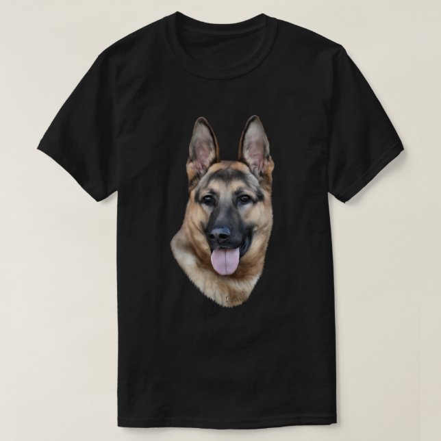 Camiseta Perro pastor alemán (Diseño del anverso)
