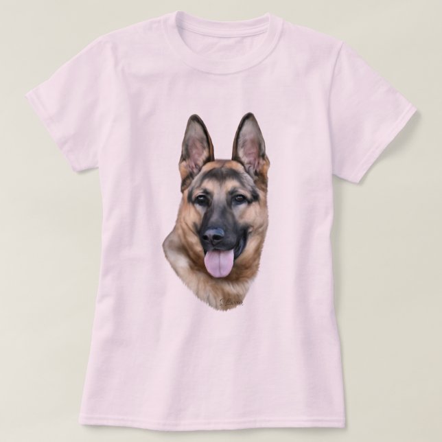 Camiseta Perro pastor alemán (Diseño del anverso)