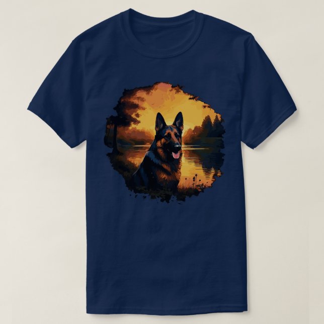 Camiseta Perro pastor alemán 1 (Diseño del anverso)