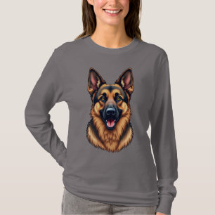 Camiseta Perro pastor alemán - Amor leal e inteligente del