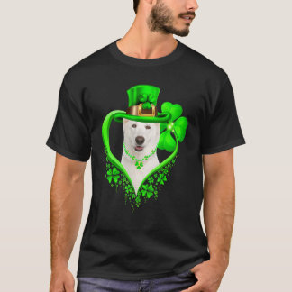 Camiseta Perro pastor alemán blanco amante del día de San P