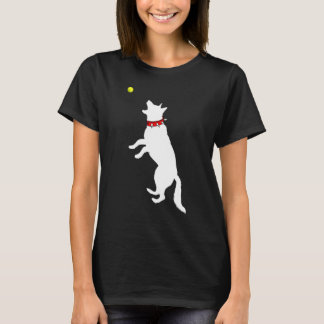 Camiseta Perro Pastor Alemán Blanco Gsd Atrapando Tenn Amar