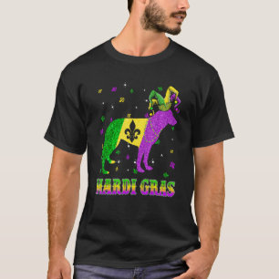 Camiseta Perro Pastor Alemán Carnaval de Mardi Gras Bufón B
