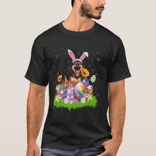 Camiseta Perro pastor alemán caza de huevos de Pascua oreja