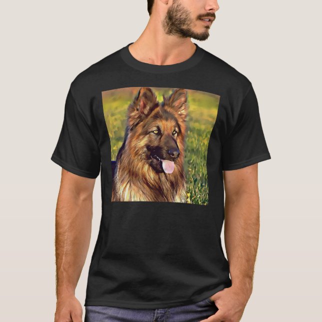 Camiseta Perro pastor alemán de larga duración (Anverso)