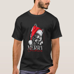 Camiseta Perro pastor alemán de Santa Feliz Navidad mamá pe