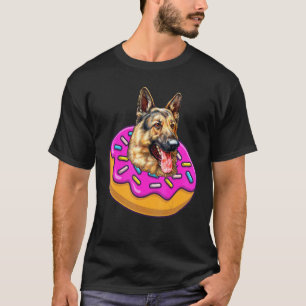 Camiseta Perro Pastor Alemán Donut Masa Panaderos Niños