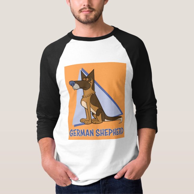 Camiseta Perro pastor alemán estilo personalizado (Anverso)