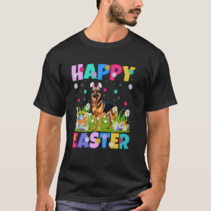 Camiseta Perro Pastor Alemán Feliz Pascua Caza de Huevos Co