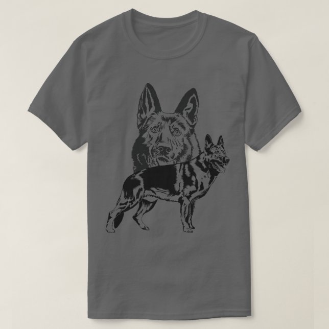 Camiseta Perro pastor alemán GSD (18) (Diseño del anverso)