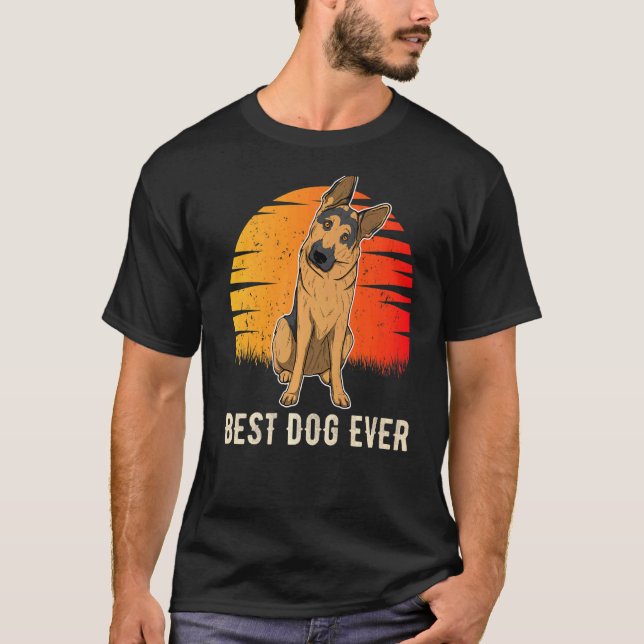 Camiseta Perro Pastor Alemán Gsd Atardecer 3 (Anverso)