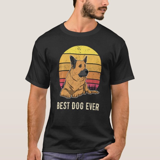 Camiseta Perro Pastor Alemán Gsd Atardecer  6 (Anverso)