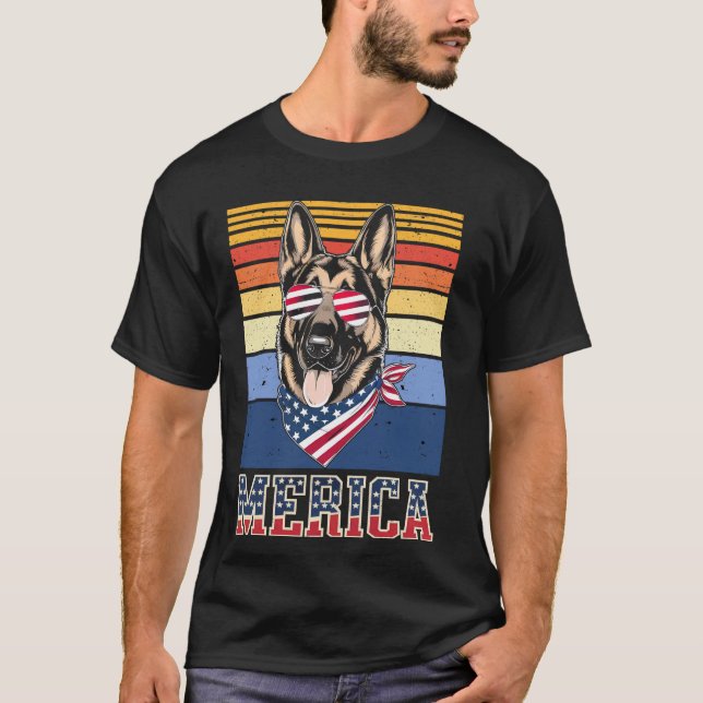 Camiseta Perro pastor alemán Merica (Anverso)