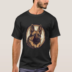 Camiseta Perro pastor alemán Motivo de perro de raza linda