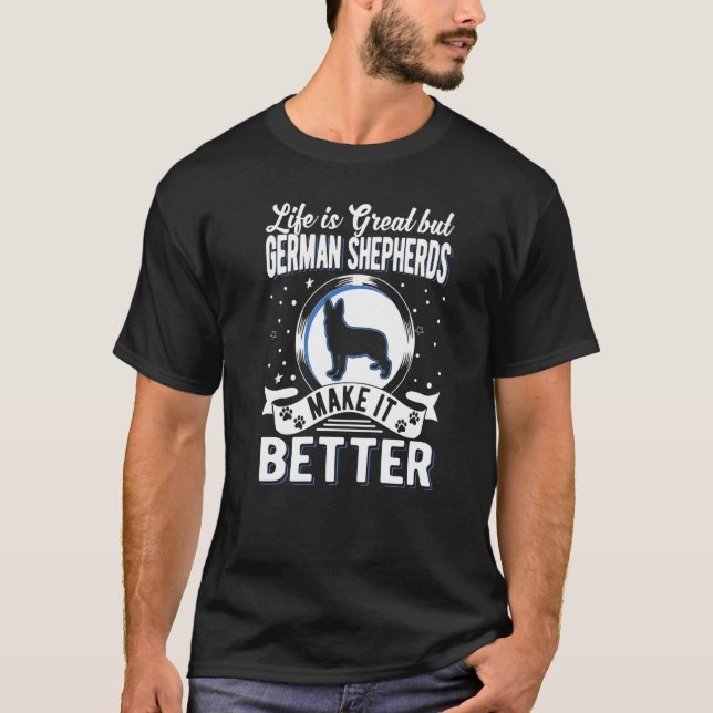 Camiseta Perro pastor alemán Pastor alemán (Anverso)
