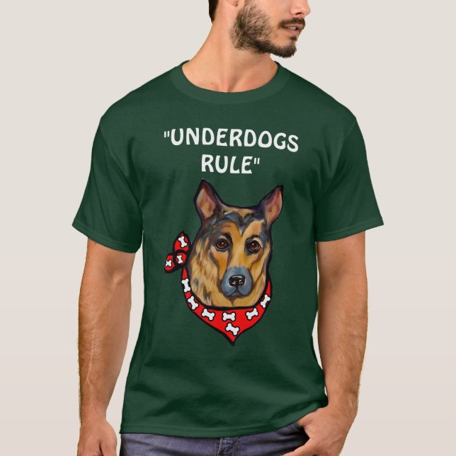 CAMISETA PERRO PASTOR ALEMÁN PERDEDOR (Anverso)