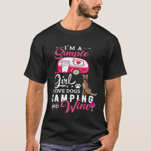 Camiseta Perro Pastor Alemán Soy Un Simple Amante De Vino C