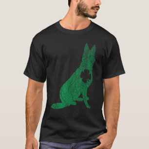 Camiseta Perro Pastor Alemán Trébol Día de San Patricio
