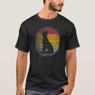 Camiseta Perro Pastor Alemán Vintage Distressed Retro 70s 8