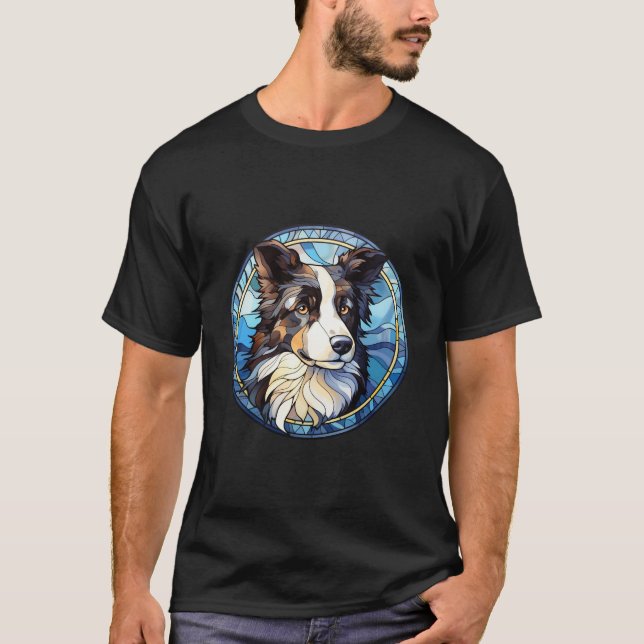 Camiseta Perro pastor australiano de vidrio templado (Anverso)